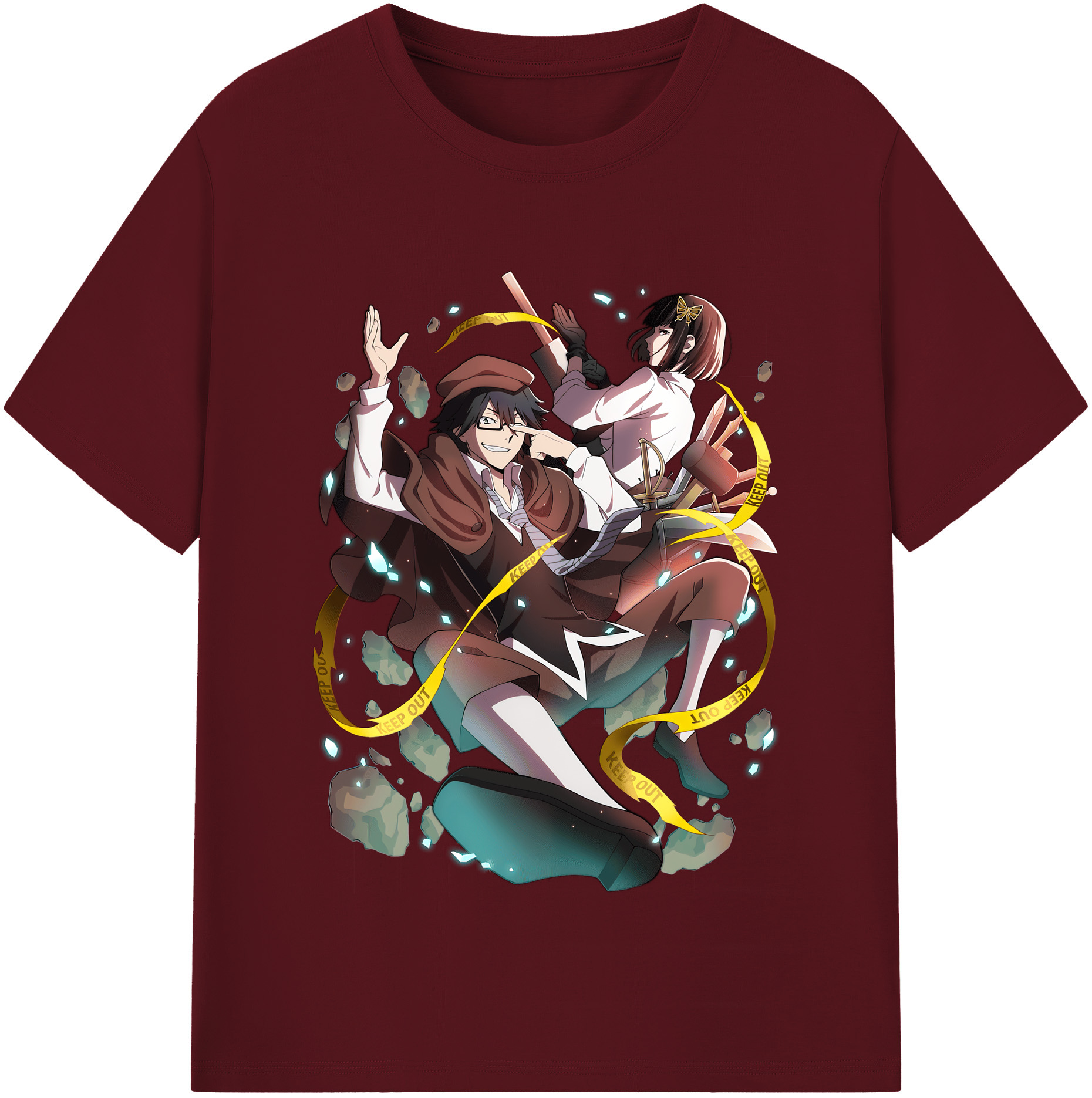 （画像用） 文豪ストレイドッグス Bungo Stray Dogs 綿100％半袖Tシャツ（フロントプリント）